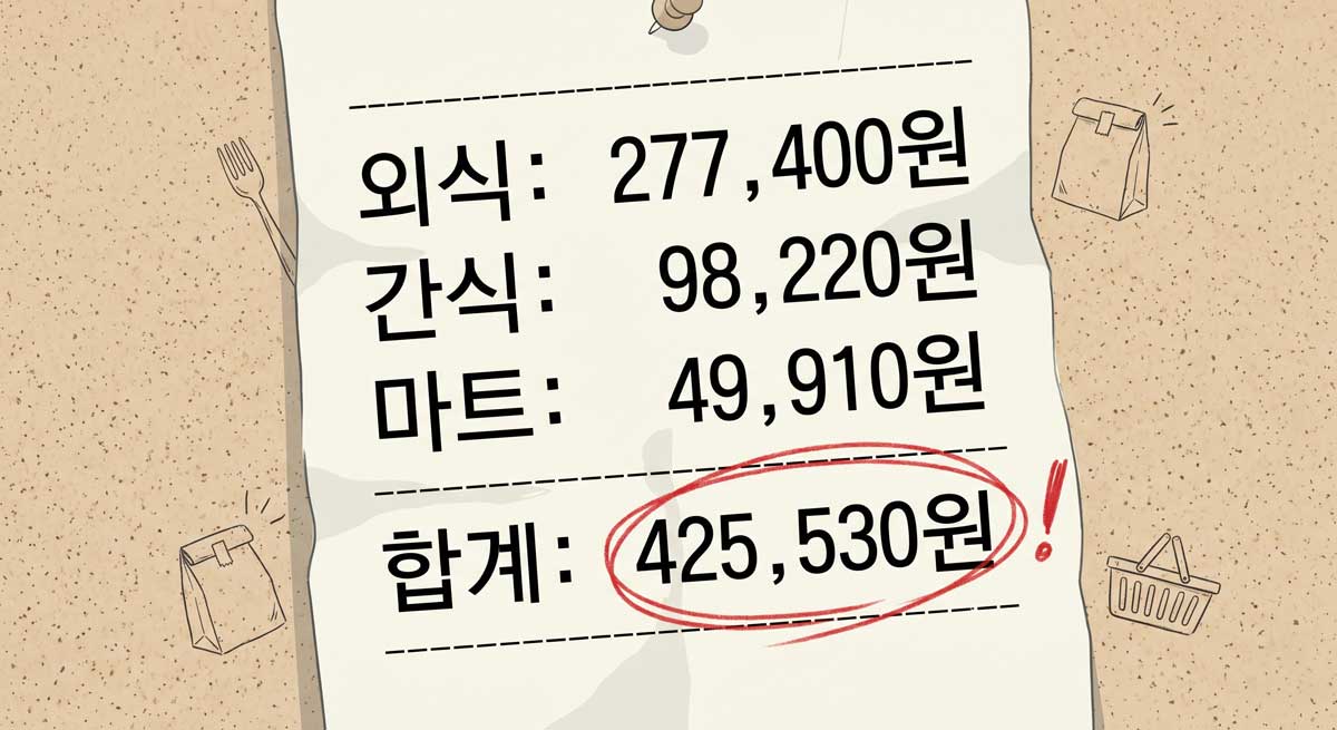 2026년 4월 외식·간식·마트 지출 항목 정리표